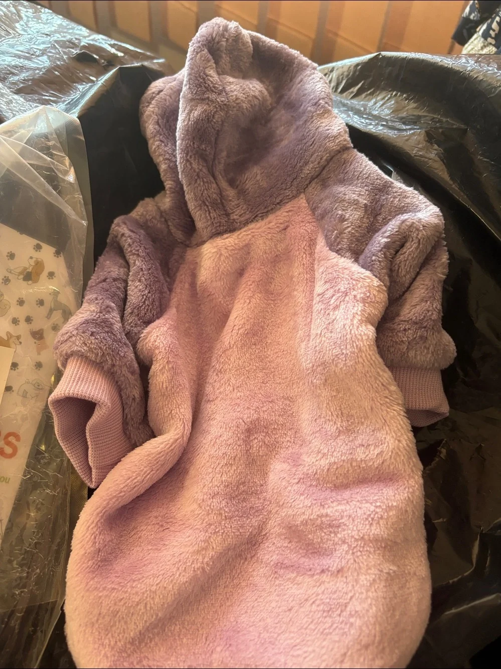 Lavender Dog Hoodie Sweater - Small NWOT